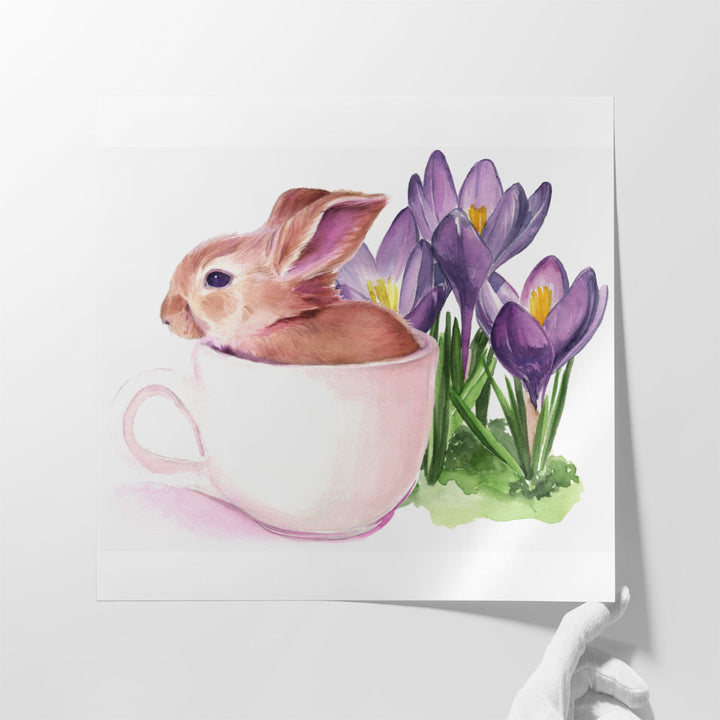 Bunny Crossing I - Canvas Print Wall Art