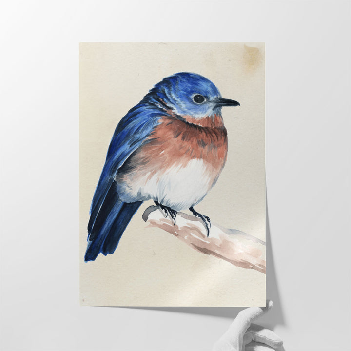 Little Bird on Branch I - Canvas Print Wall Art