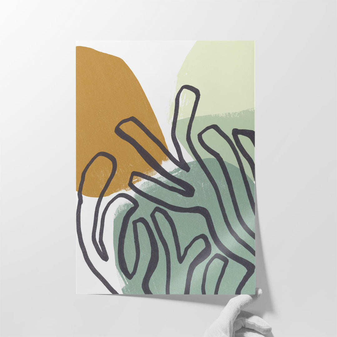 Midcentury Modern Coral I - Canvas Print Wall Art