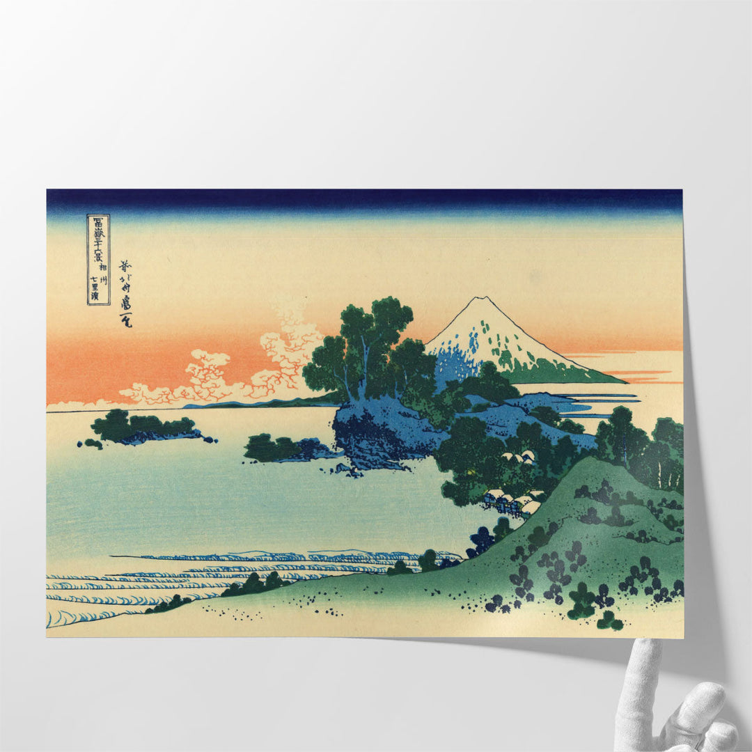 Shichiri Beach in Sagami Province - Canvas Print Wall Art