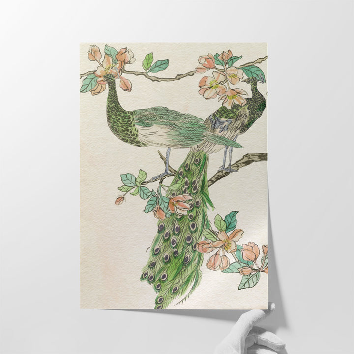 Emerald Peacock I - Canvas Print Wall Art