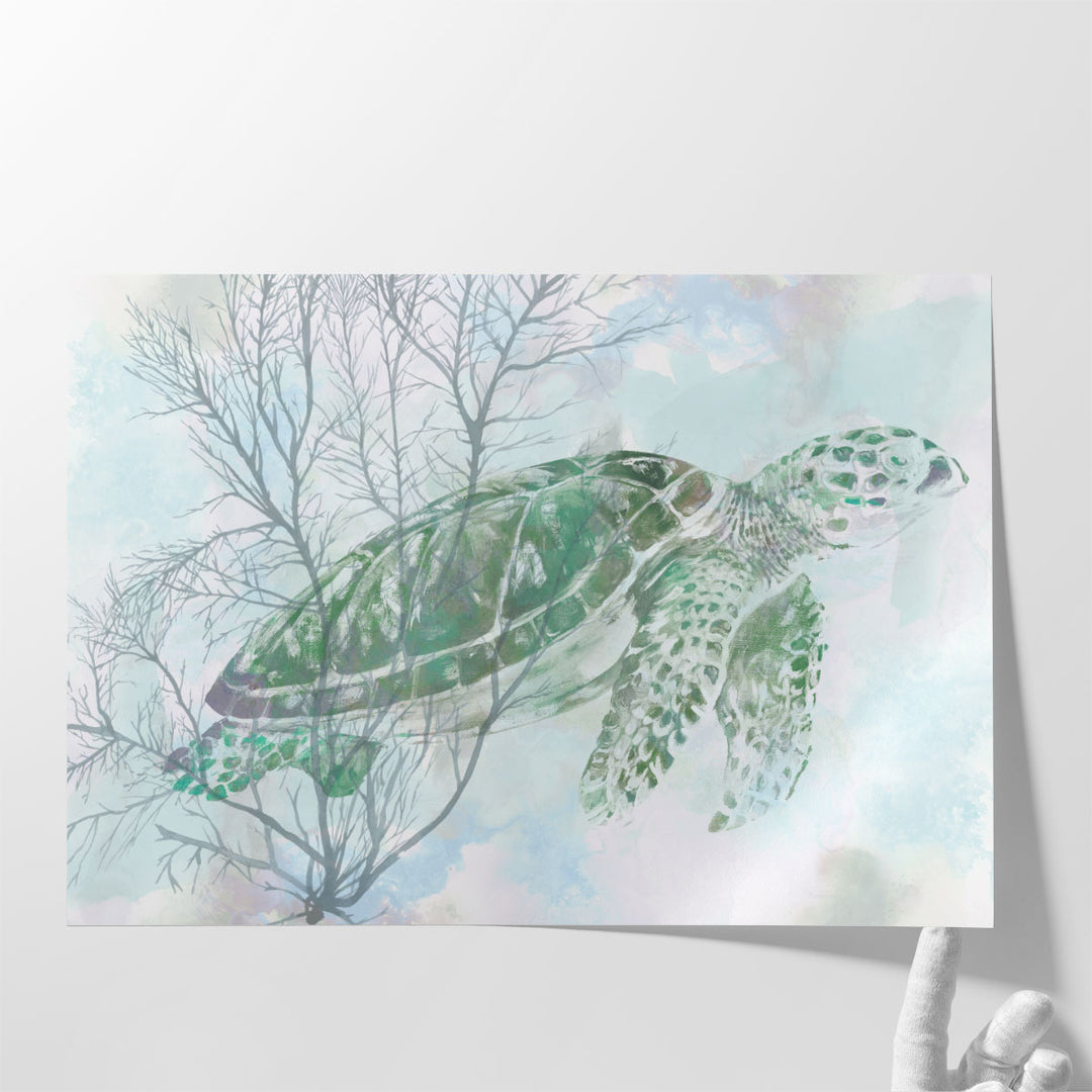 Watercolor Sea Turtle I - Canvas Print Wall Art