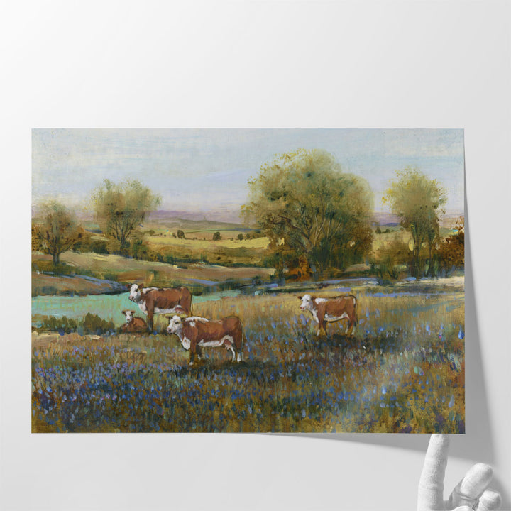 Field of Cattle II - Canvas Print Wall Art