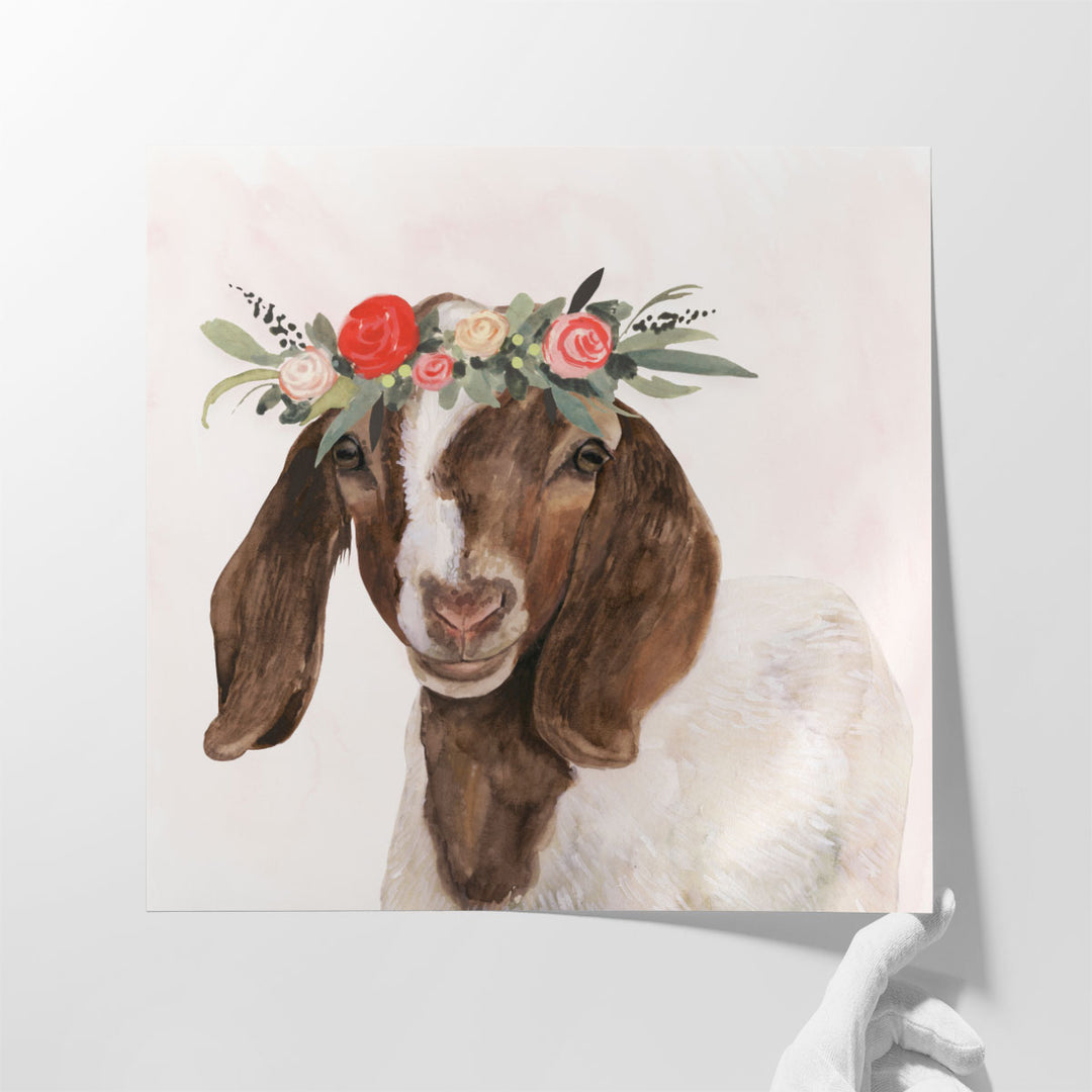 Garden Goat II - Canvas Print Wall Art