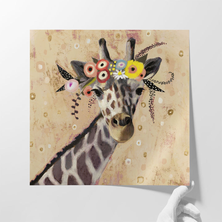 Klimt Giraffe II - Canvas Print Wall Art