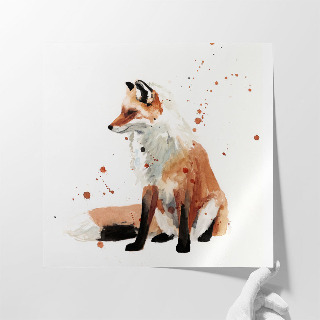 Watercolor Fox I - Canvas Print Wall Art