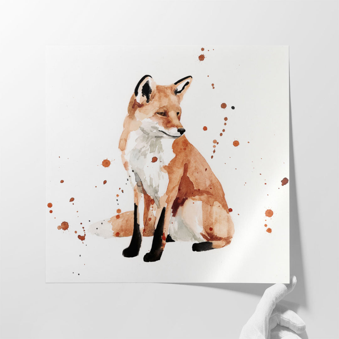 Watercolor Fox II - Canvas Print Wall Art