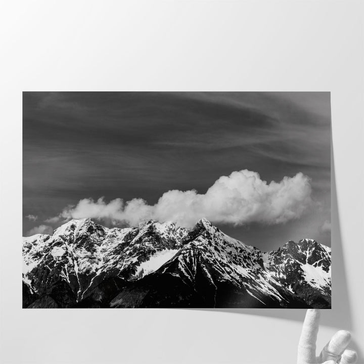 The Dolomites III Black And White - Canvas Print Wall Art