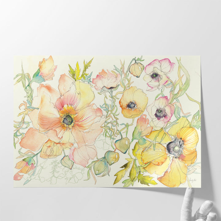 Pastel Garden II - Canvas Print Wall Art