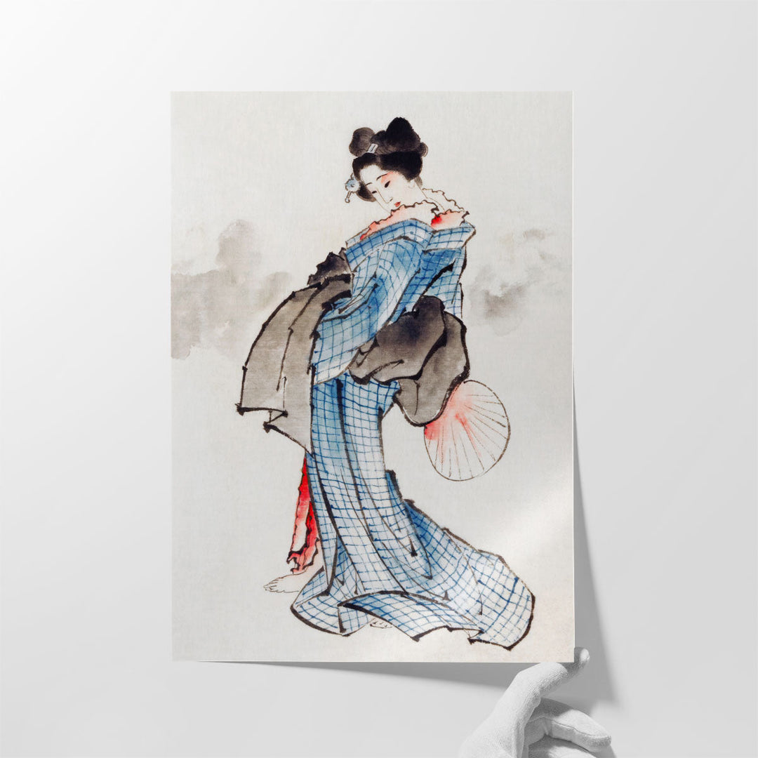 Japanese Woman Wearing Kimono, 1760-1849 - Canvas Print Wall Art