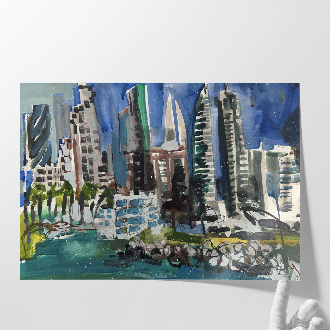 Bahrain Skyline - Canvas Print Wall Art