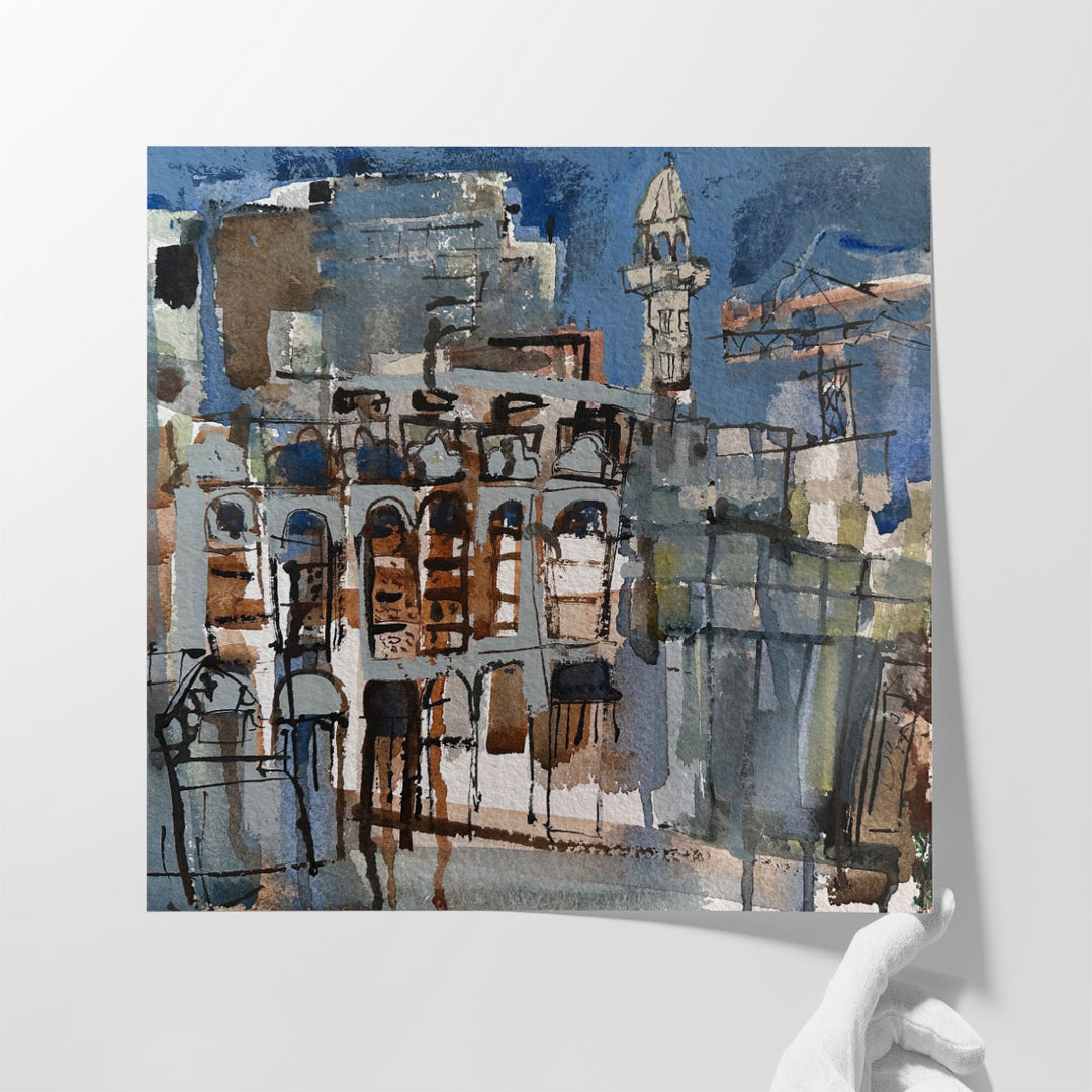 City Crane II - Canvas Print Wall Art