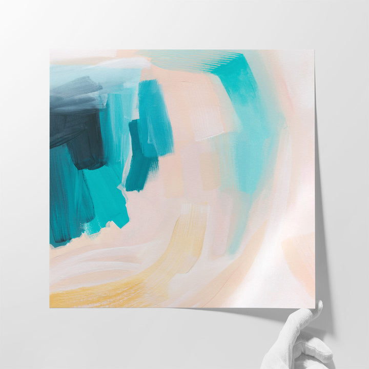 Aquamarine Turbulence I - Canvas Print Wall Art