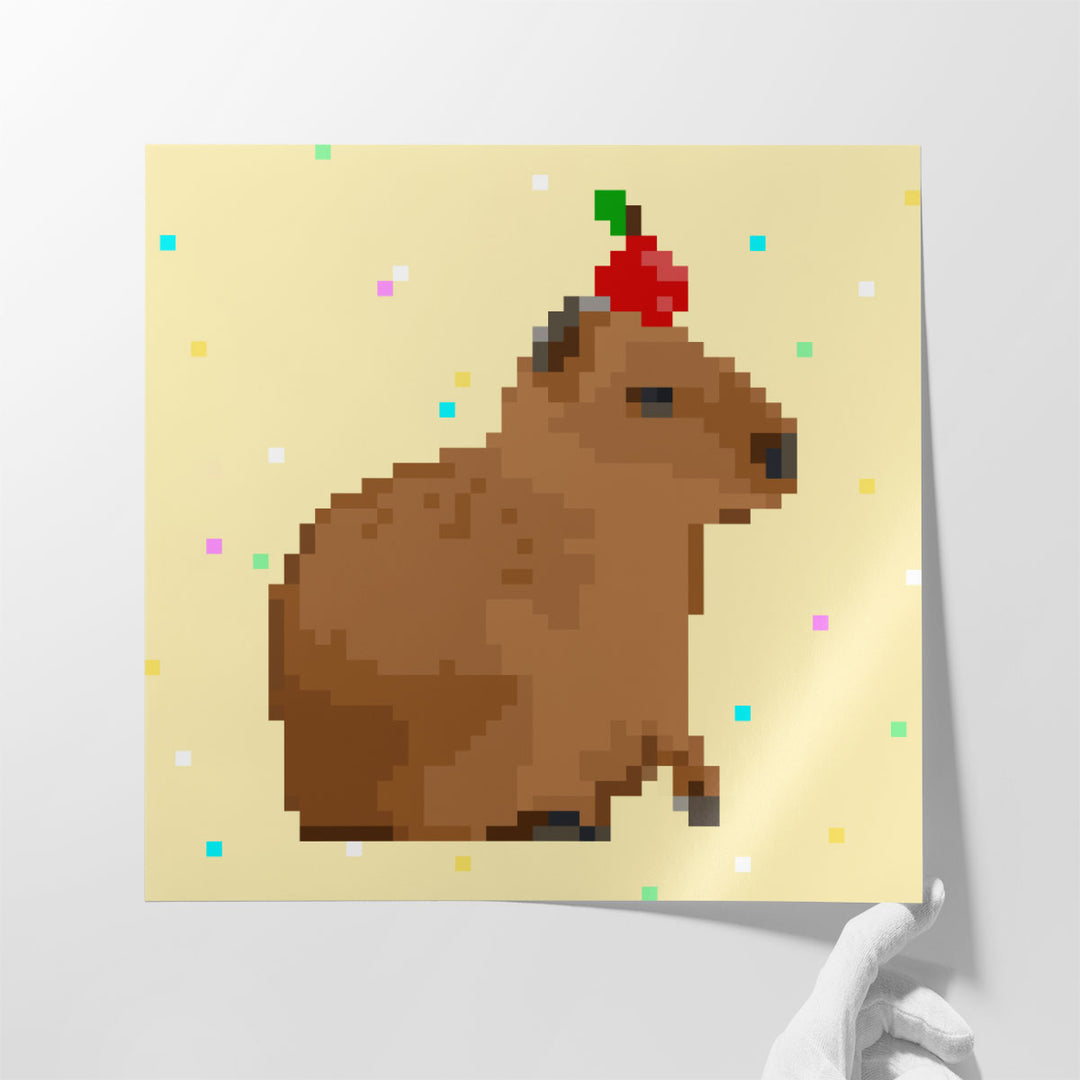 Capybara Party II - Canvas Print Wall Art