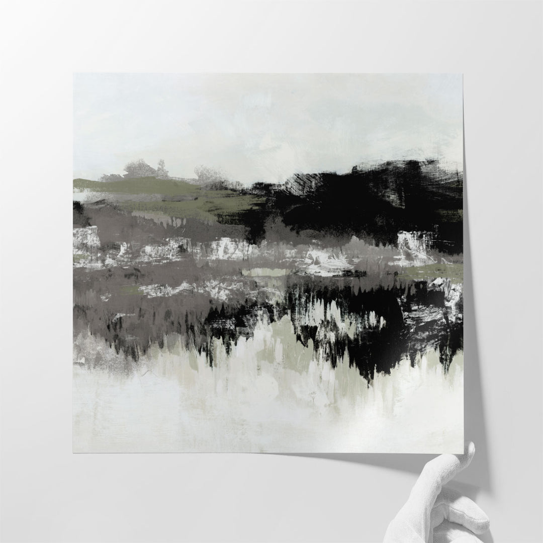 Charcoal Mist II - Canvas Print Wall Art