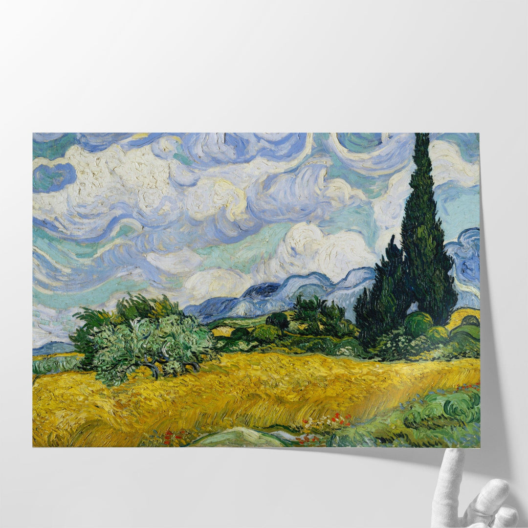 Wheat Field with Cypresses, 1889 - Canvas Print Wall Art
