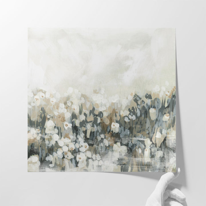 Neutral Meadow Blooms I - Canvas Print Wall Art