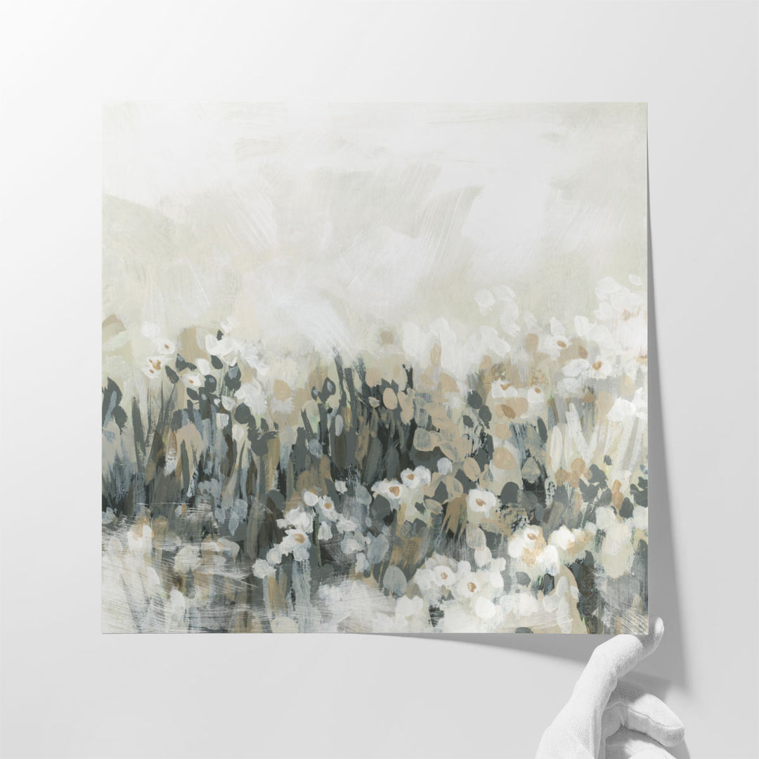 Neutral Meadow Blooms II - Canvas Print Wall Art