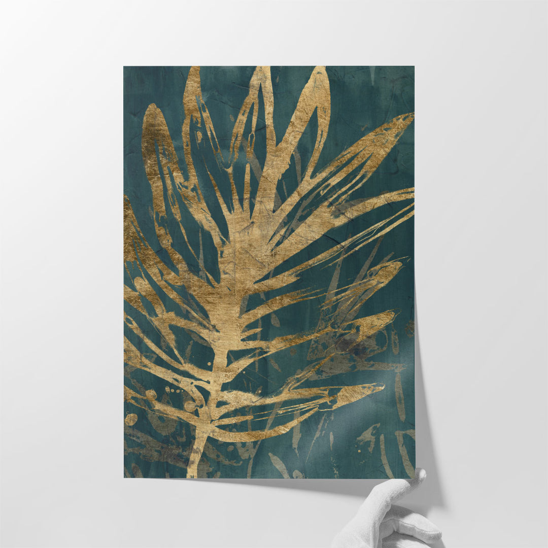 Burnished Jungle Leaves I - Canvas Print Wall Art