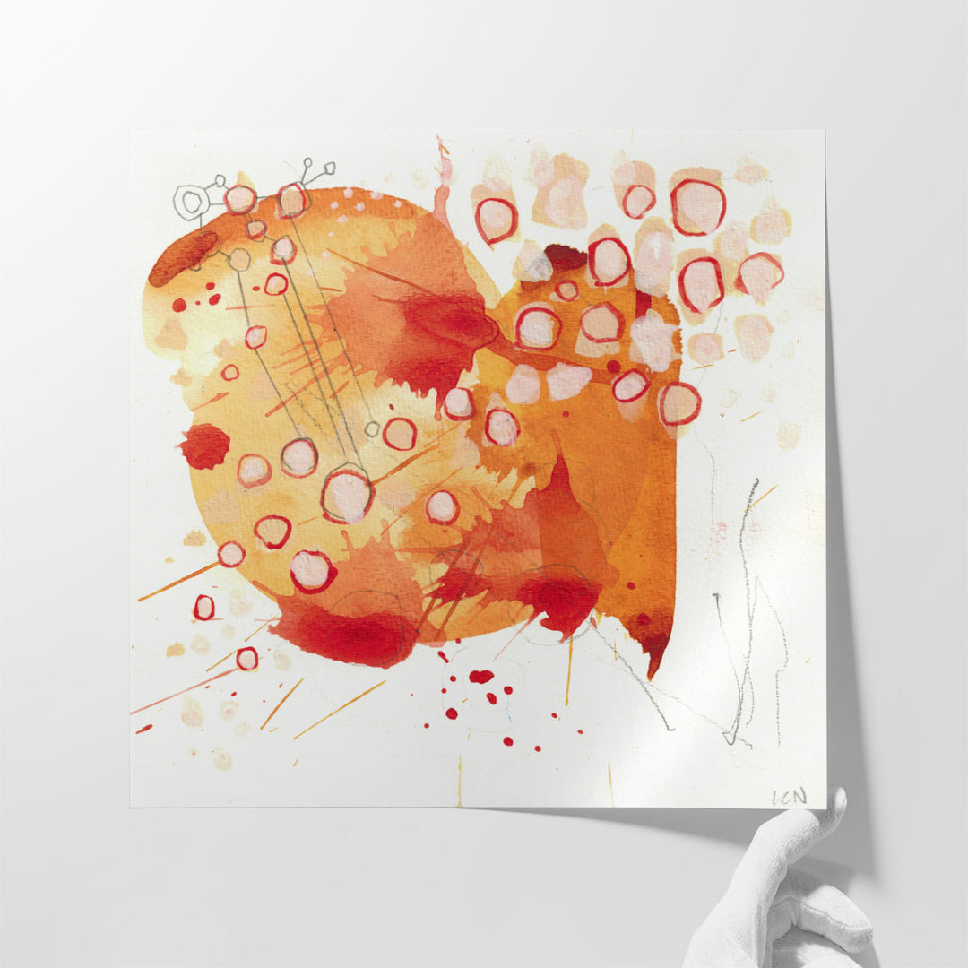 Orange Wildflowers - Canvas Print Wall Art