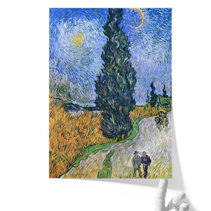 Road with Cypresses, 1890 - Canvas Print Wall Art