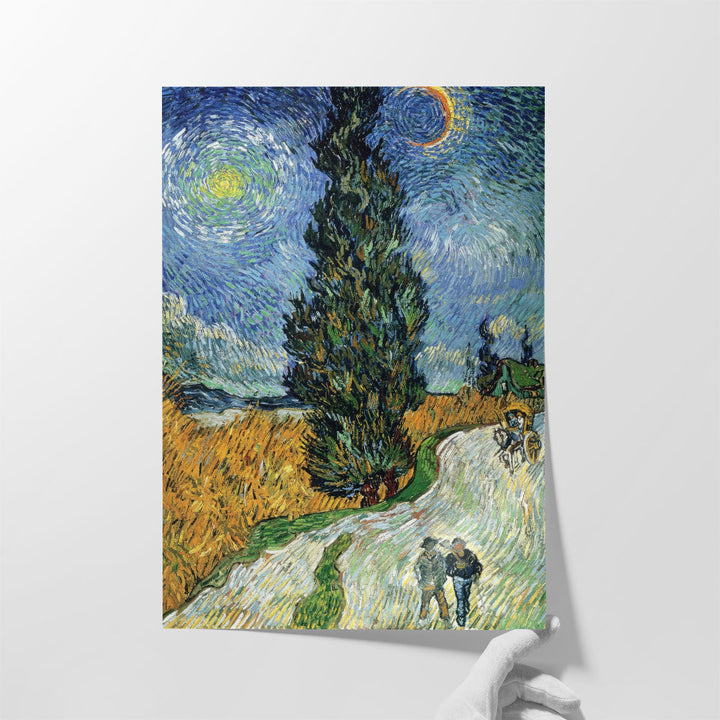 Road with Cypresses, 1890 - Canvas Print Wall Art