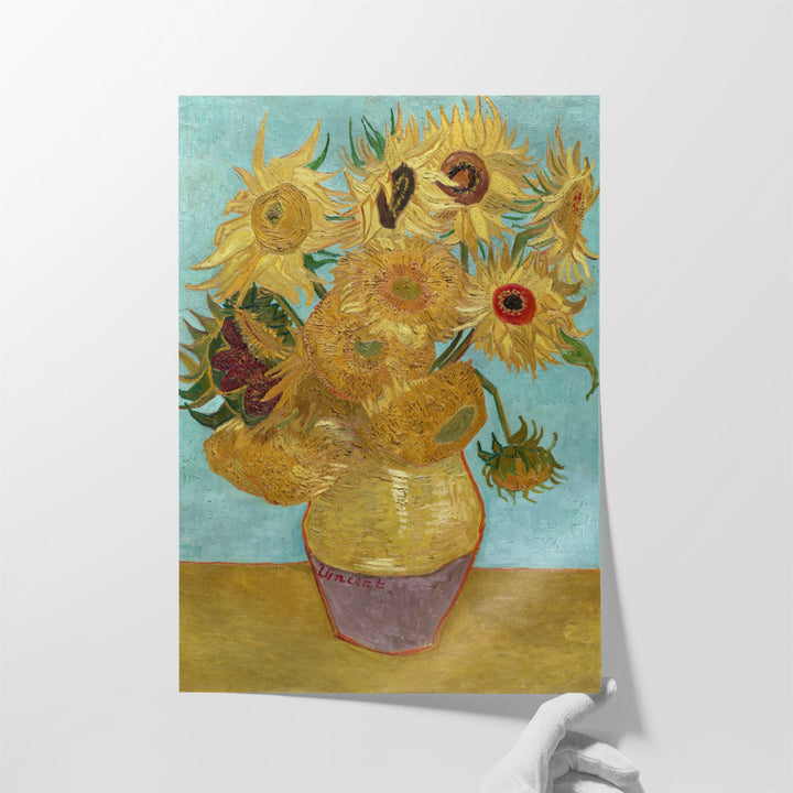 Vase with Twelve Sunflowers, 1888–1889 - Canvas Print Wall Art