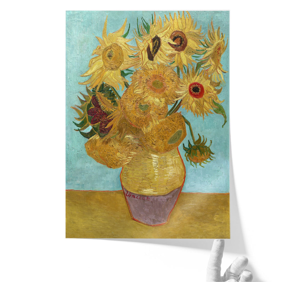 Vase with Twelve Sunflowers, 1888–1889 - Canvas Print Wall Art