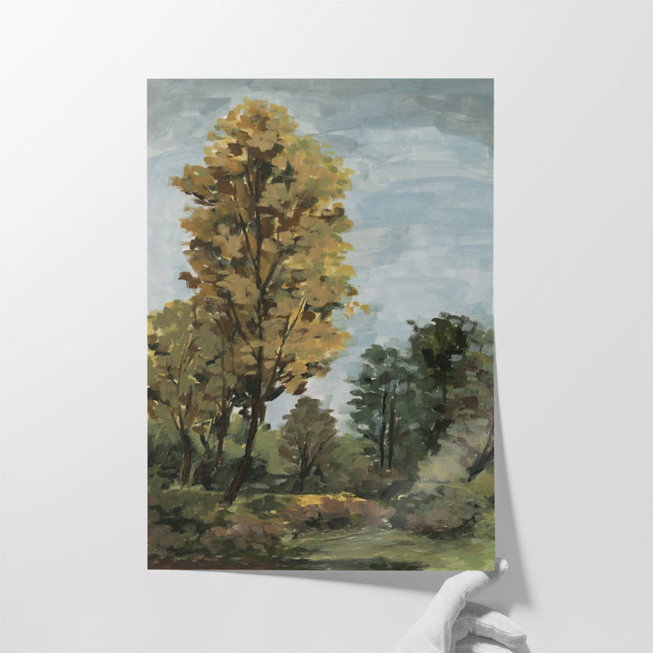 Ochre Autumn Meadow I - Canvas Print Wall Art