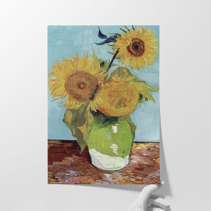 Vase with Three Sunflowers, 1888 - Canvas Print Wall Art