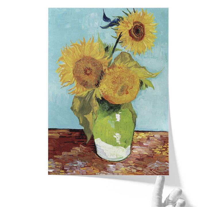 Vase with Three Sunflowers, 1888 - Canvas Print Wall Art