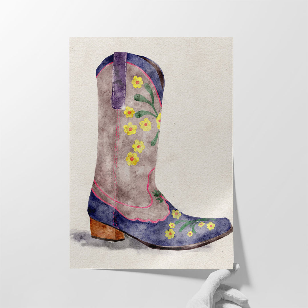 Cowgirl Boot I - Canvas Print Wall Art