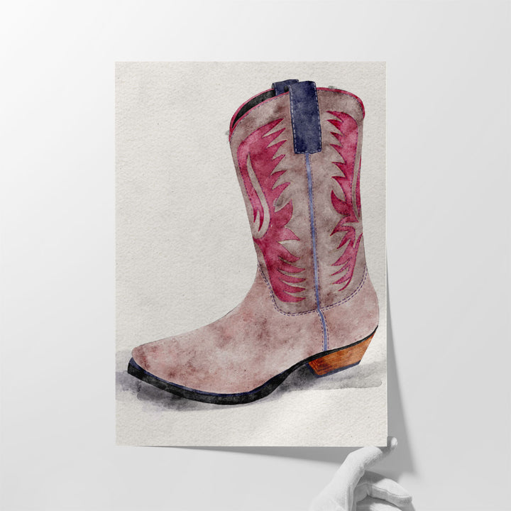 Cowgirl Boot II - Canvas Print Wall Art