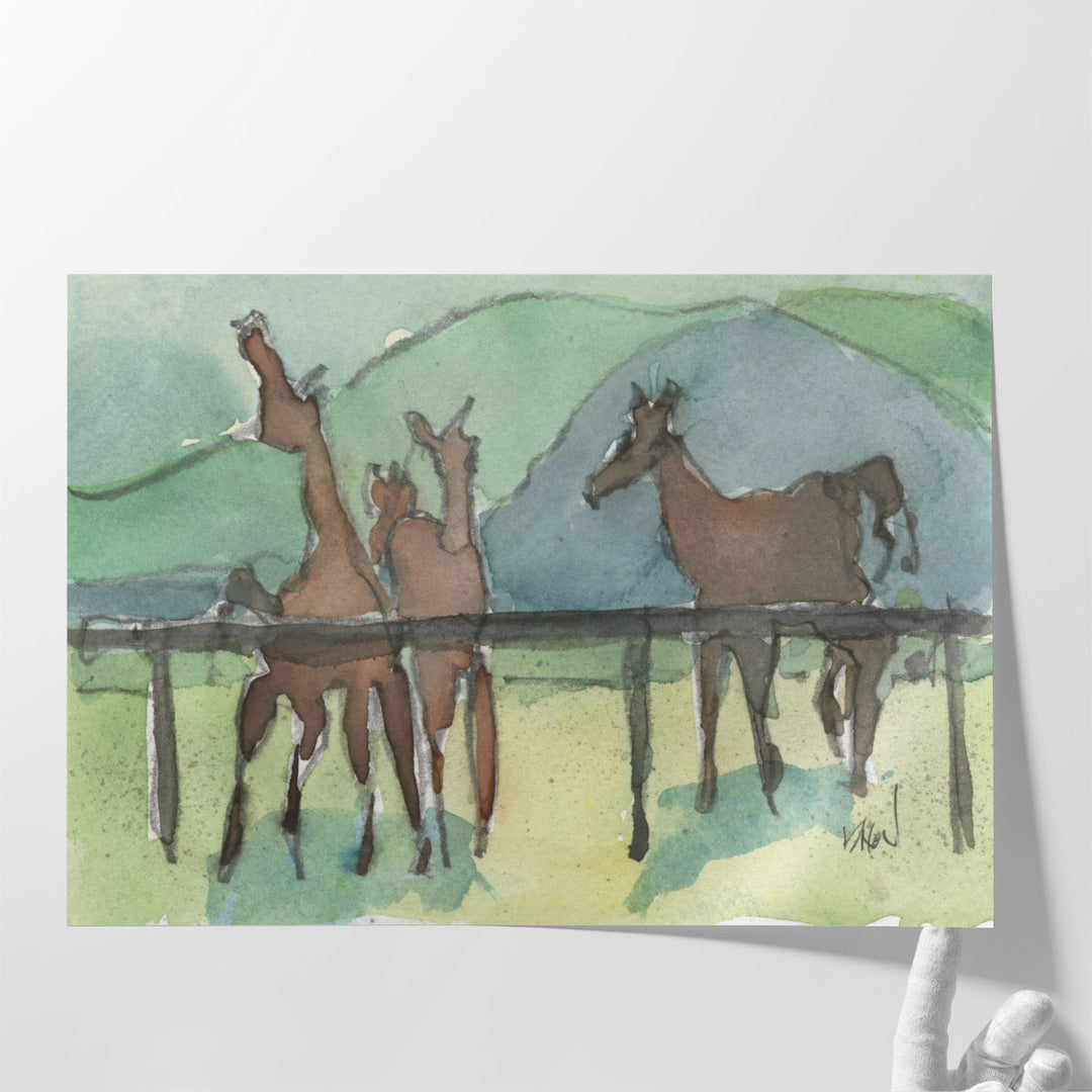 Horsin' Around I - Canvas Print Wall Art