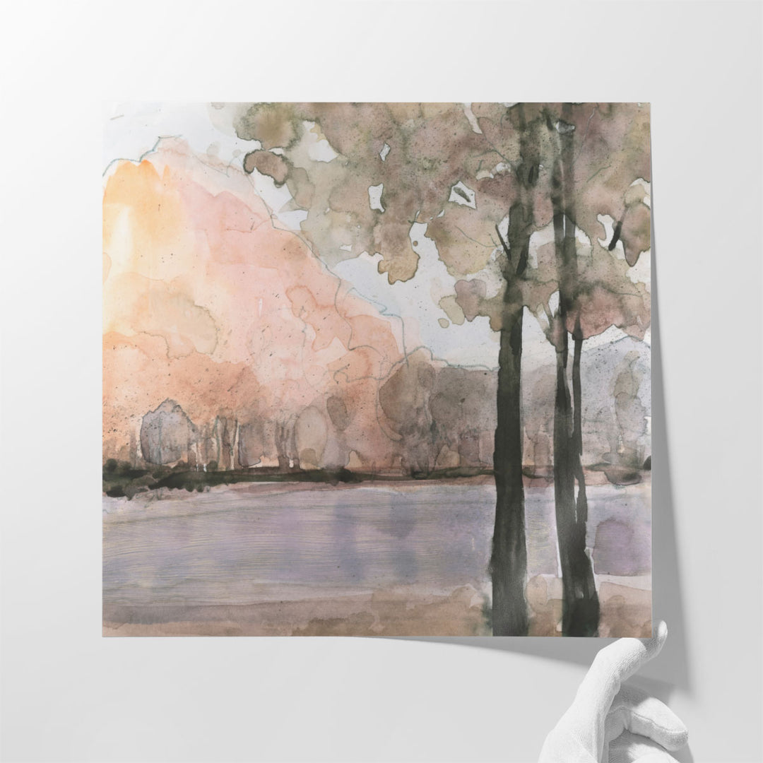 View Behind the Trees II - Canvas Print Wall Art