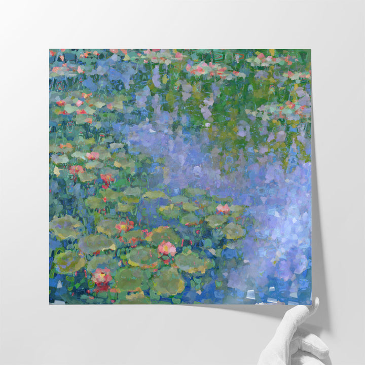 Kaleidoscopic Water Lillies II - Canvas Print Wall Art