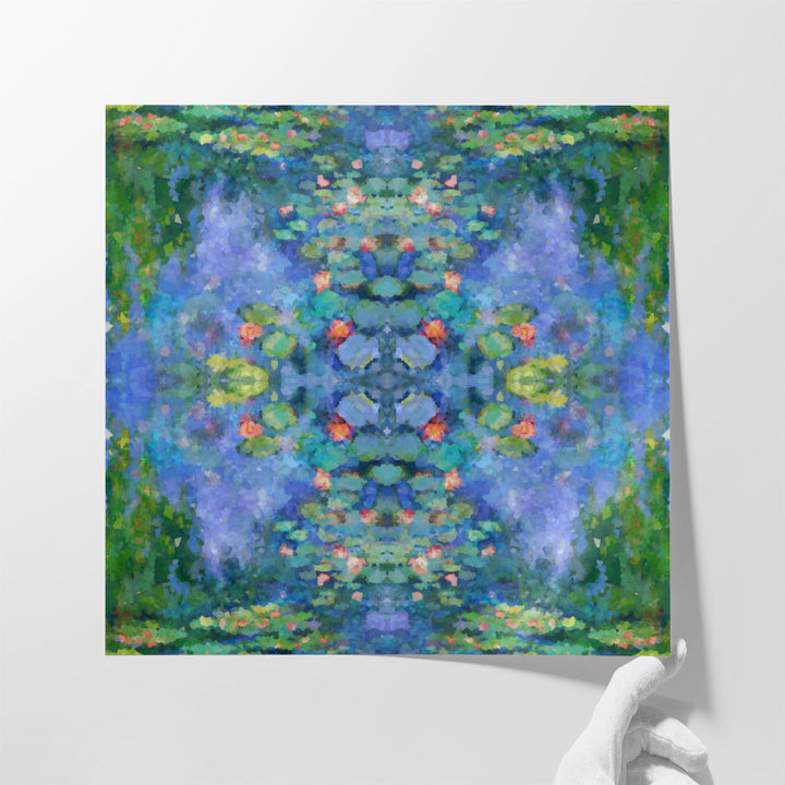 Kaleidoscopic Water Lillies III - Canvas Print Wall Art