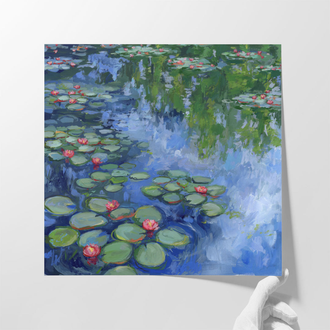 Serene Water Lillies II - Canvas Print Wall Art