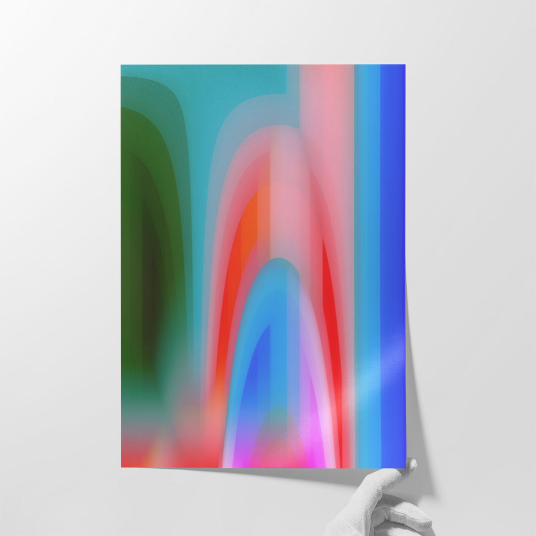 Groovy Prism Gradients I - Canvas Print Wall Art