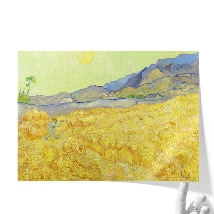 Wheatfield with a Reaper, 1889 - Canvas Print Wall Art