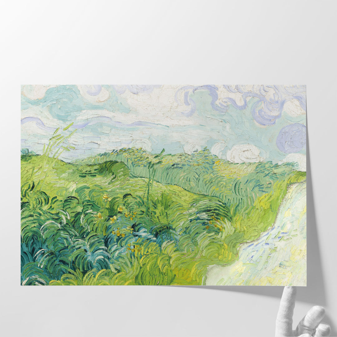 Green Wheat Fields, Auvers, 1890 - Canvas Print Wall Art