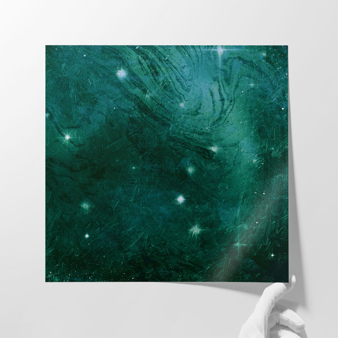 Emerald Galaxy 2 - Canvas Print Wall Art