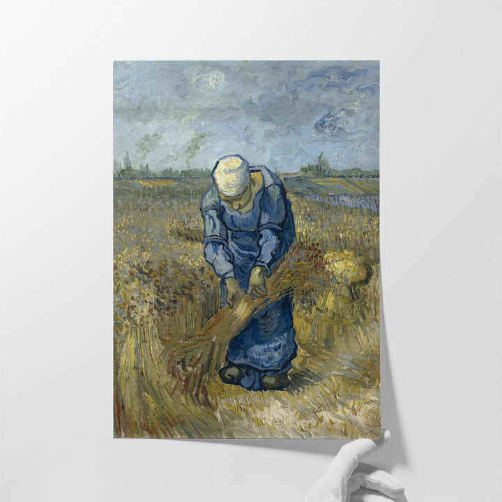 Peasant Woman Binding Sheaves, 1889 - Canvas Print Wall Art