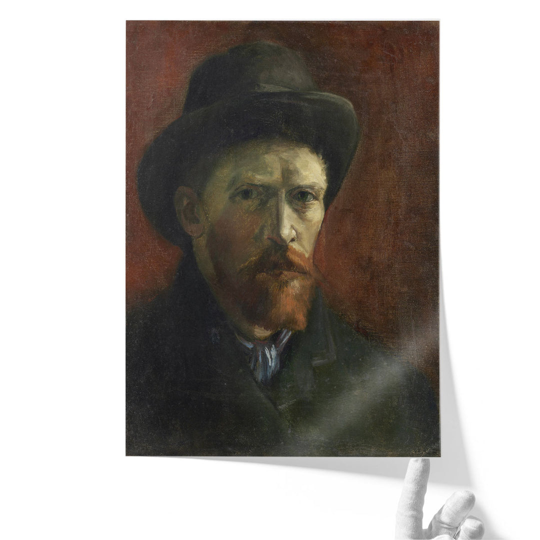 Self-Portrait with Dark Felt Hat, 1886 - Canvas Print Wall Art