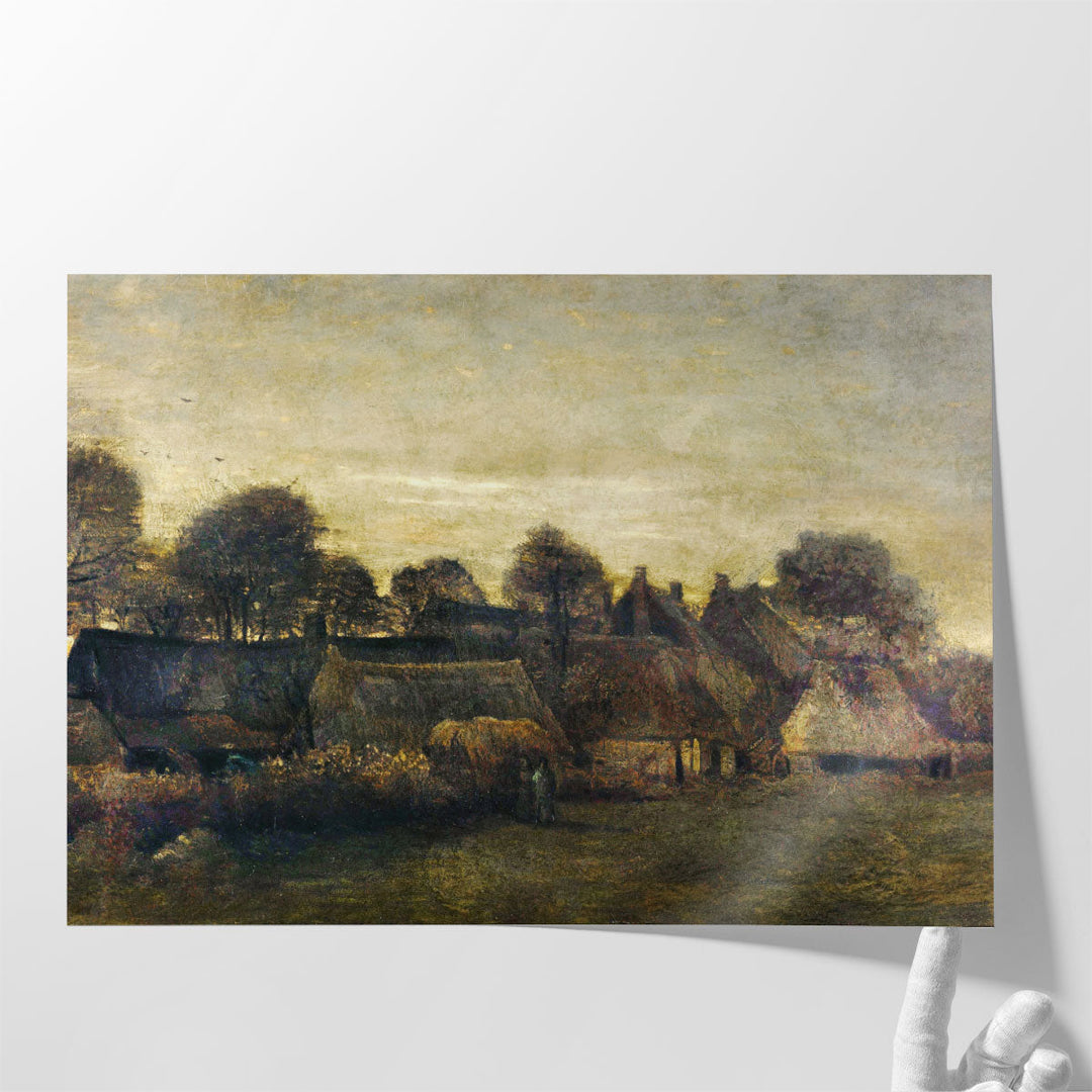 Farming Village at Twilight, 1884 - Canvas Print Wall Art