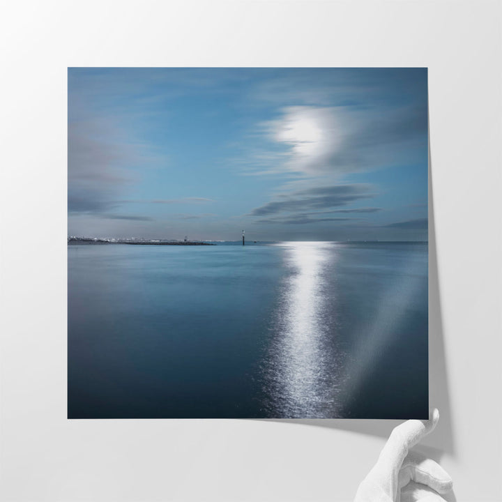 Tranquil Seascape with Horizon over Water - Canvas Print Wall Art