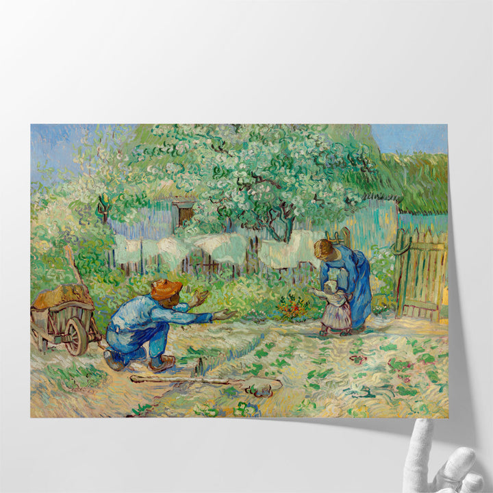 First Steps, after Millet, 1890 - Canvas Print Wall Art