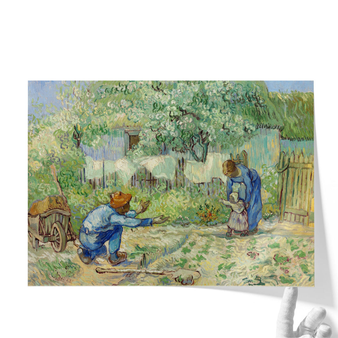 First Steps, after Millet, 1890 - Canvas Print Wall Art