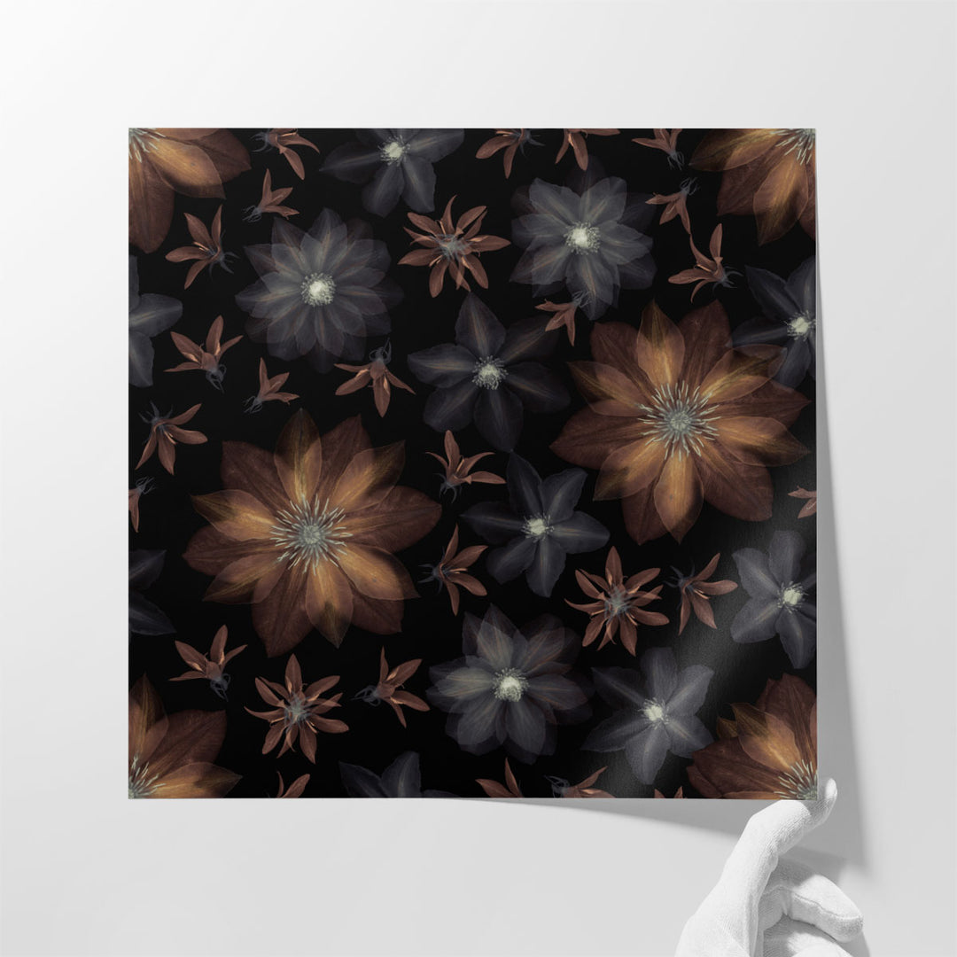 Clematis Flowers - Canvas Print Wall Art