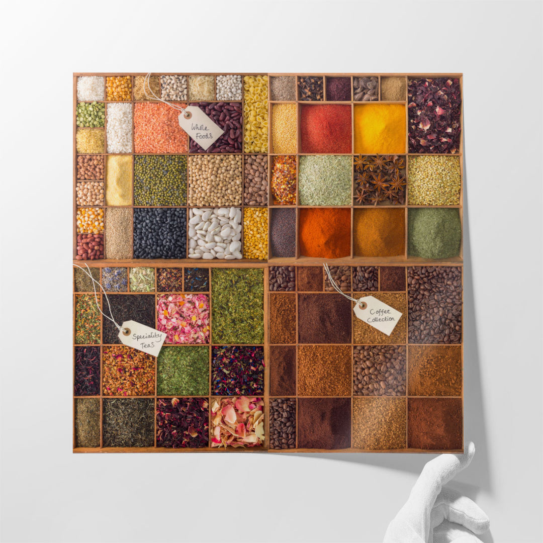 Collage of Food Ingredients - Canvas Print Wall Art